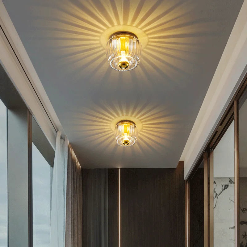 Copper Glass Wall Sconce Clear Shade Study