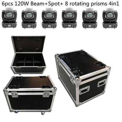 DecorBites™ 120W LED Moving Head Light Beam Spot Wash Gobo 8 Face Roto Prism