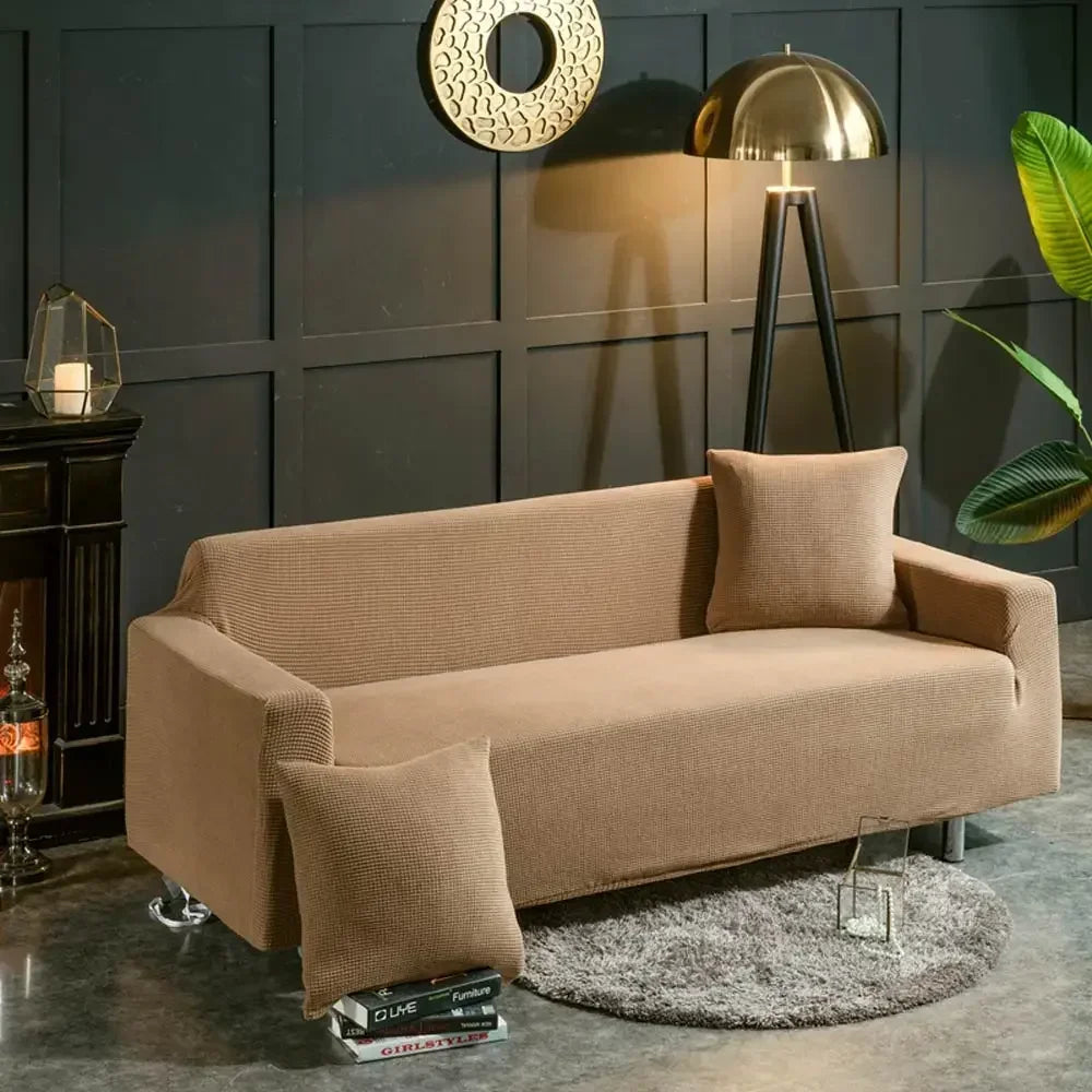 غطاء أريكة DecorBites™ ثلاثي الأبعاد: غطاء أريكة ناعم ومريح من قماش سباندكس مطاطي