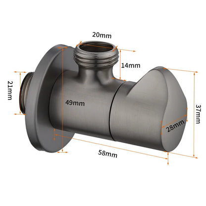 DecorBites™ Brushed Gold Corner Valve Water Control for Bathroom Taps