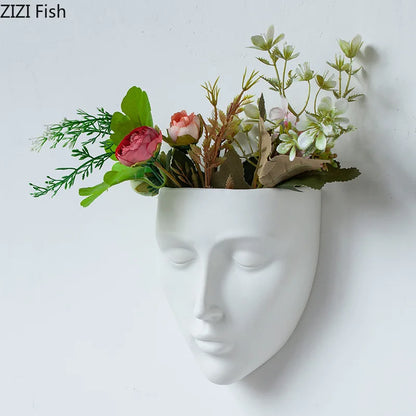 DecorBites™ Ceramic Wall-mounted Vase for Plant Pots and Flower Arrangement