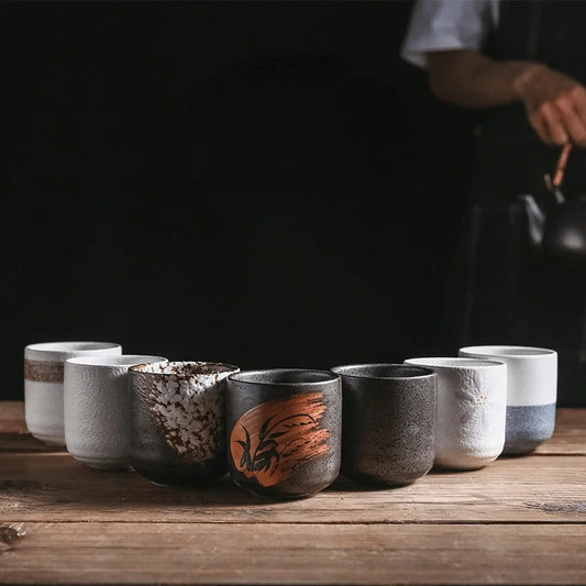 DecorBites™ Coarse Ceramic Tea Cup Set - 250ml Originality Coffee Mug