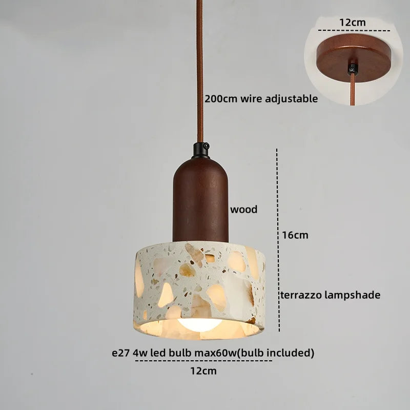 DecorBites™ LED Terrazzo Pendant Lights for Corridor, Bedroom, Living Room - Japanese Style Lighting