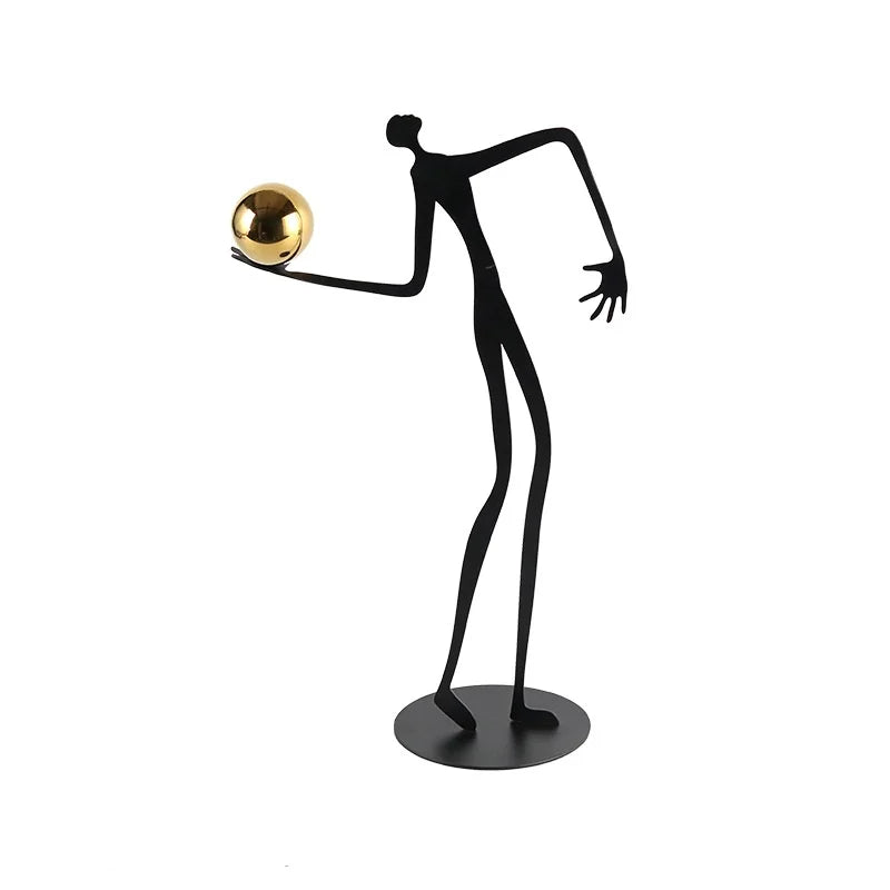 Escultura de Figura de Oro Decorbites™ Ornamento Metálico Decoración para el Hogar Figurilla