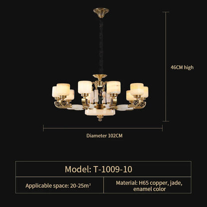DecorBites™ Chinese Jade Chandelier: Modern Living Room & Restaurant Décor