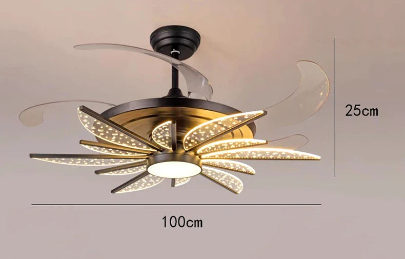 DecorBites™ Kids Bedroom Ceiling Fan with Remote Control and LED Light