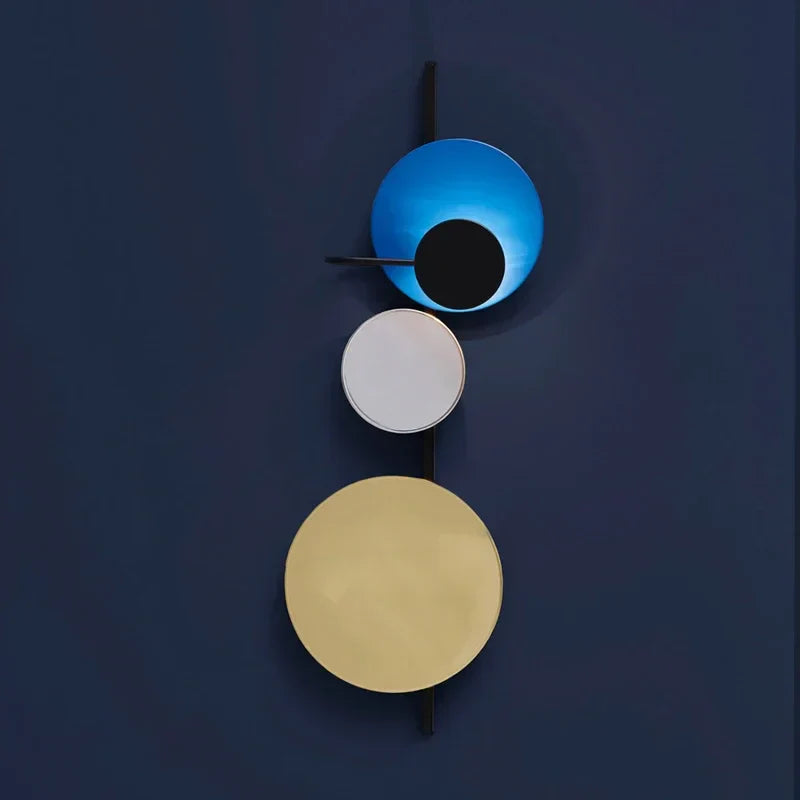 Decorbites™ Bunte Kreismetall-LED-Wandleuchte für Schlafzimmer Badezimmer Kunstdekoration Heimbeleuchtung