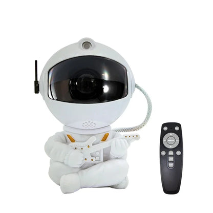 Proyector de cielo estrellado con forma de galaxia y astronauta DecorBites™ con control remoto para dormitorio infantil - Listo para regalar.