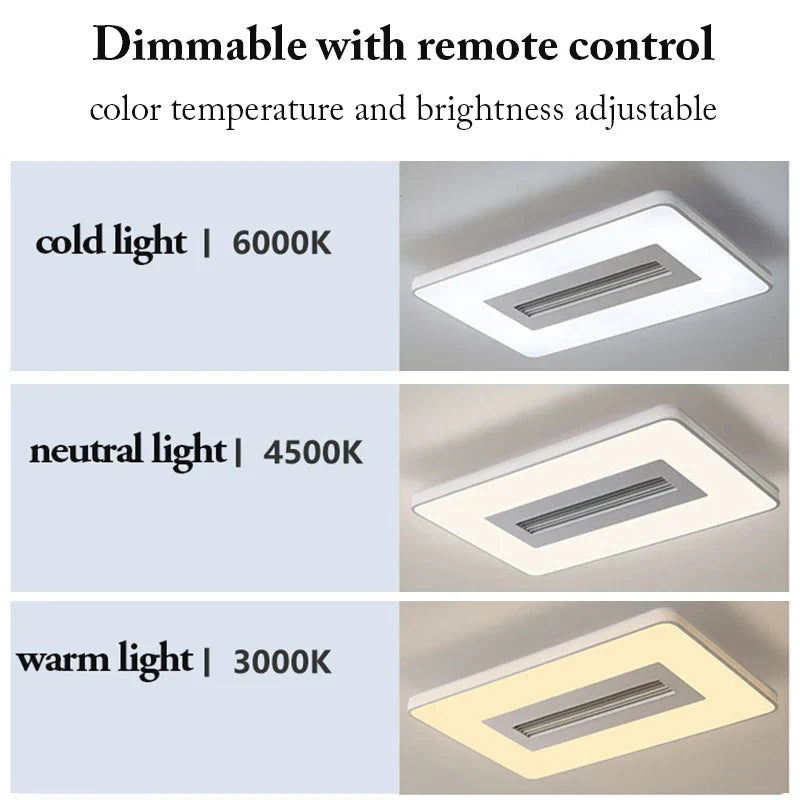Ventilador de techo LED sin aspas Decorbites™ con control remoto para sala de estar moderna