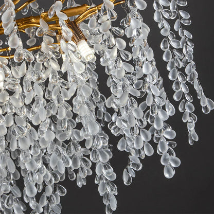 DecorBites™ Gold Crystal Grapes Chandelier for Dining Living Room Bedroom