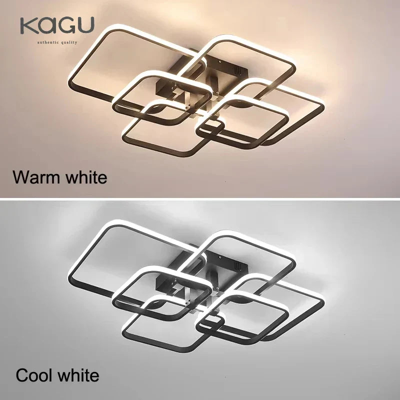 DecorBites™ LED Ceiling Light: Modern Dimmable Fixture for Home Living Room, Bedroom, Dining Room