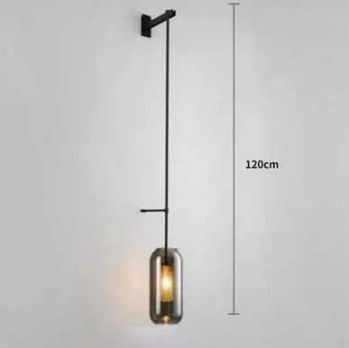 Lámpara de pared de vidrio dorado Decorbites™: Aplique industrial E14 post-moderno para la decoración del hogar