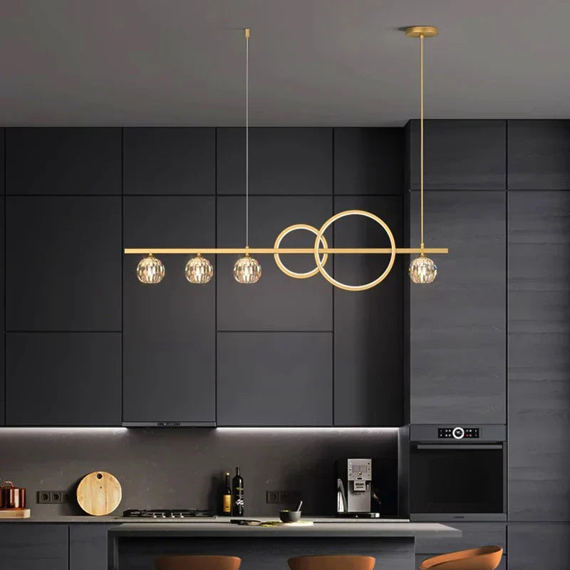 DecorBites™ Crystal Chandelier: Modern Luxury Pendant Light for Living Room, Dining Room, Ceiling Decor