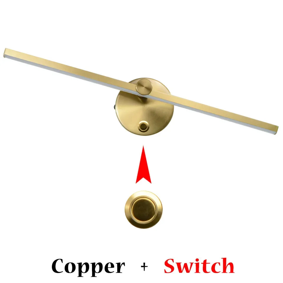 Lámpara de pared LED lineal Decorbites™ con interruptor, rotación de 300°, 41 cm, diseño nórdico minimalista