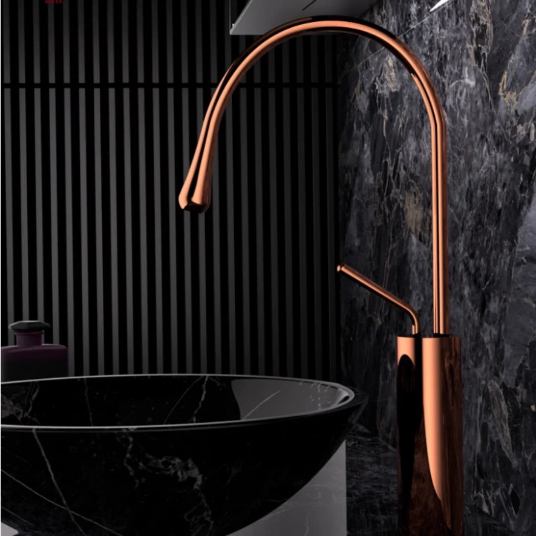 Brushed Gold Bathroom Faucet Brass