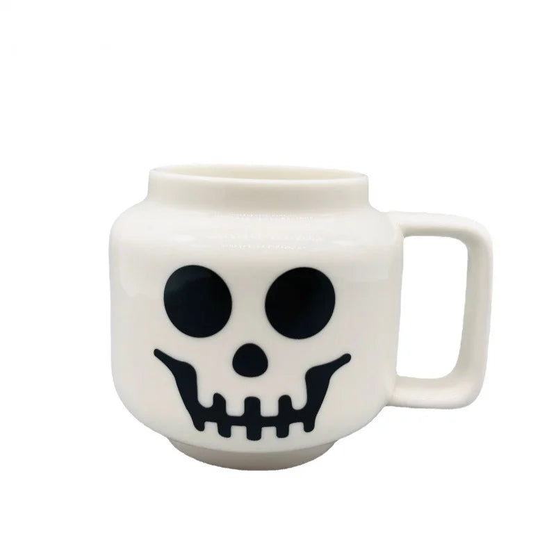 Creative Cartoon Style Ceramic Mug Cup with Handgrip Impish Cute Smiling Face for Coffee Milk Tea Water Drinkware 250ML