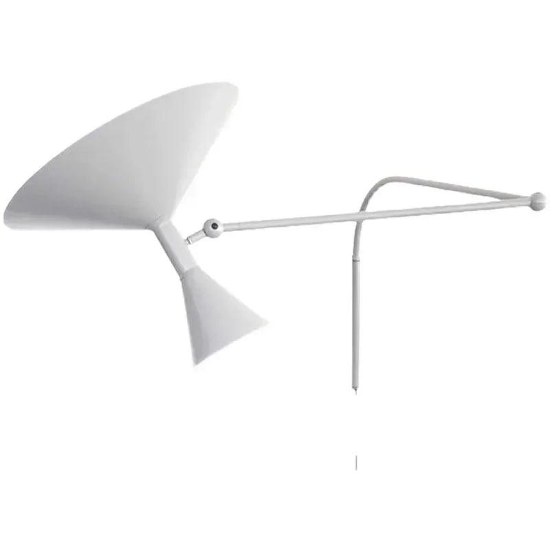 مصباح حائط DecorBites™ بذراع طويل قابل للتعديل للقراءة وغرفة النوم، مع إضاءة LED متأرجحة بسيطة