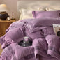 Luxury Gold Velvet Lace Duvet Bedding Set by Decobites, Cozy Furry Winter Collection