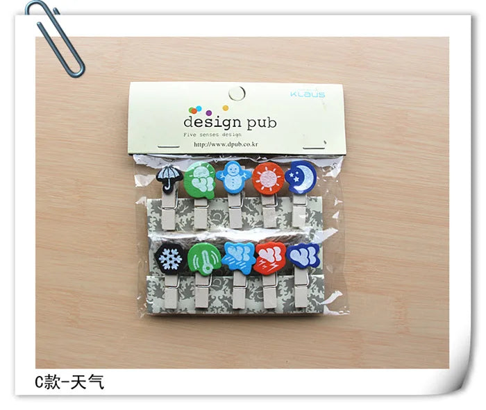 مشابك خشبية صغيرة من DecorBites™، 50 قطعة، لتزيين الصور والحرف اليدوية، مشابك غسيل صغيرة مقاس 25 مم