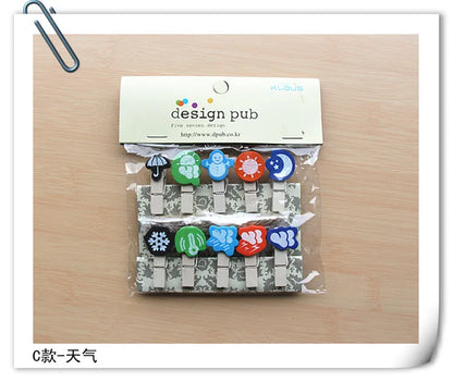 مشابك خشبية صغيرة من DecorBites™، 50 قطعة، لتزيين الصور والحرف اليدوية، مشابك غسيل صغيرة مقاس 25 مم