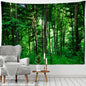 Decobites Tropical Forest Tapestry Wall Hanging - Boho Style Nature Scenery Home Decor