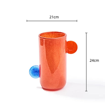 Decorbites™ Geometrische Glasvase - Bunte Akzent-Dekoration für das Zuhause