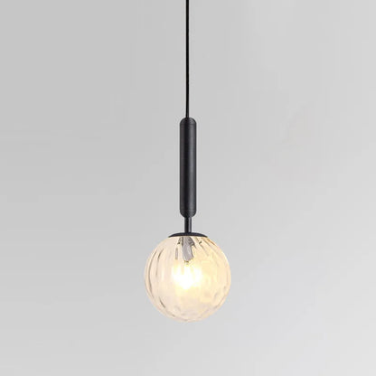 Lámpara colgante de bola de cristal DecorBites™ con luz LED para sala de estar minimalista