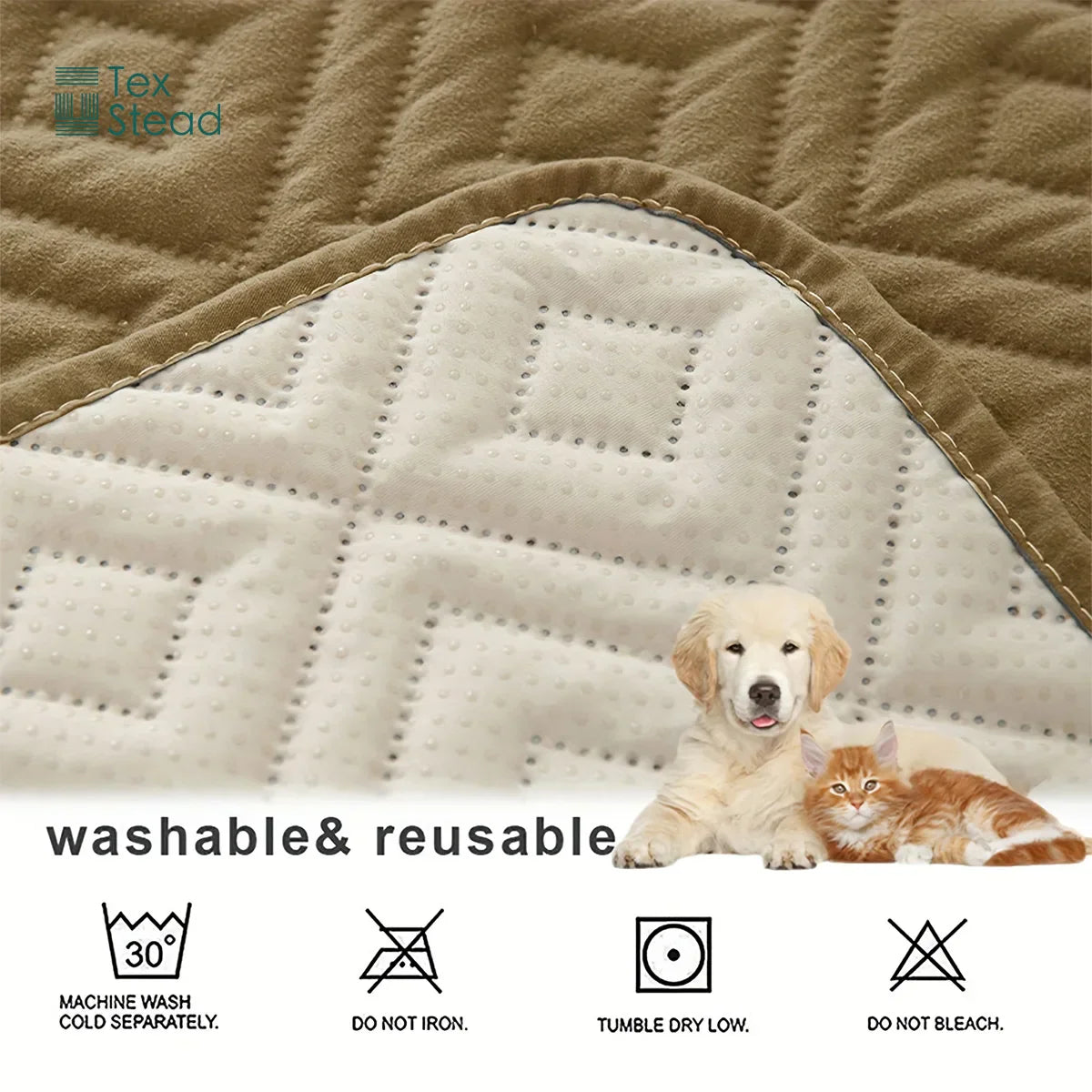 Decobites Waterproof Pet Bed Cover | Furniture Protector for Dog, Cat, Sofa, Couch