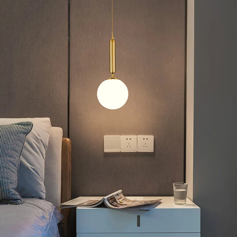 Lámpara de araña LED con bola de cristal DecorBites™ - Arte nórdico minimalista para el hogar, restaurante, bar y dormitorio