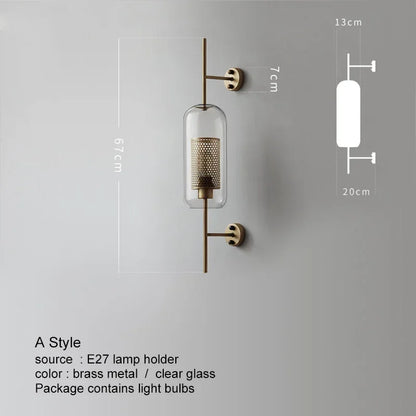 DecorBites™ LED Glass Wall Lamp for Modern Bedroom Decor