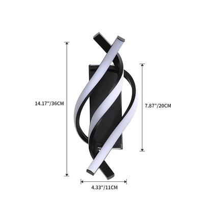 DecorBites™ LED Wall Lamps Black White Light for Indoor Living Bedroom, Modern Design