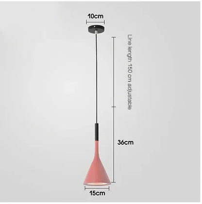 Modern Multicolor Metal Pendant Light with E27 Socket