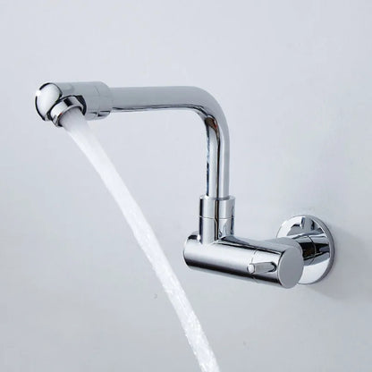 DecorBites™ Black Wall-Mounted Kitchen Faucet Single Cold Single Hole Rotation Tap