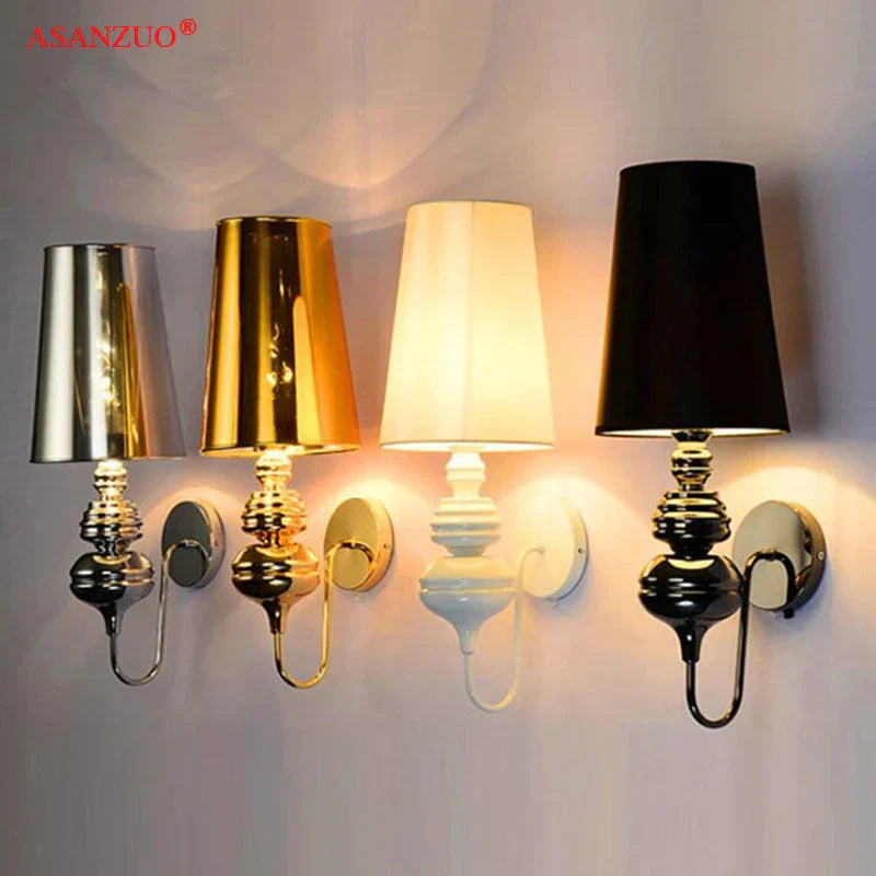 DecorBites™ Guards Wall Lamps: Gold Silver Black White Decor Lighting Fixture for Hotel Home.