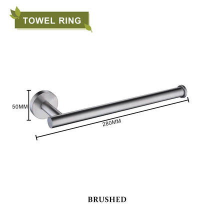 DecorBites™ Brushed Gold Bathroom Accessories Set Hand Towel Bar Rack Toilet Paper Holder