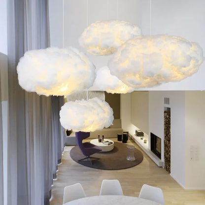 DecorBites™ Cloud LED Pendant: Modern Hanging Lamp for Living, Bedroom, Kids Room Lighting