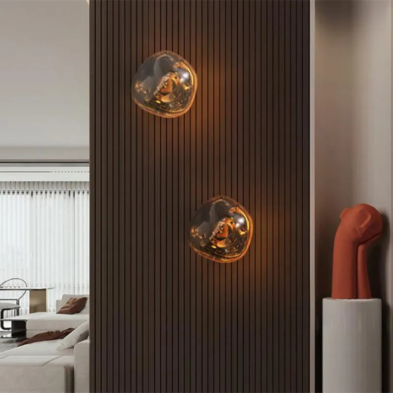 Lámpara de pared de vidrio de lava Decorbites™: Diseño nórdico para la decoración del hogar, sala de estar, dormitorio