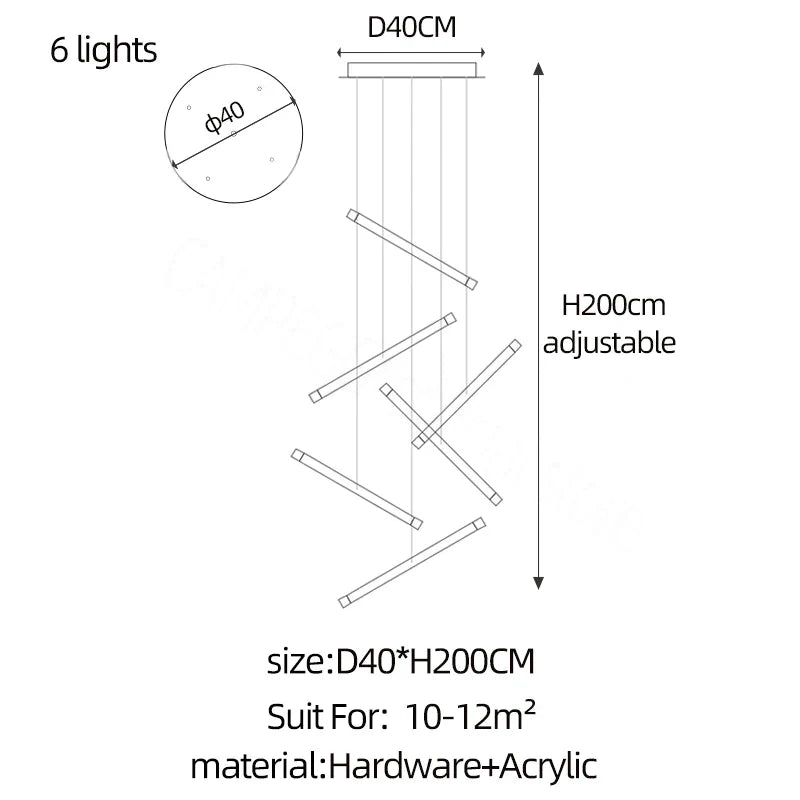 DecorBites™ LED Chandelier: Luxury Indoor Lighting for Living Room, Hall, Staircase