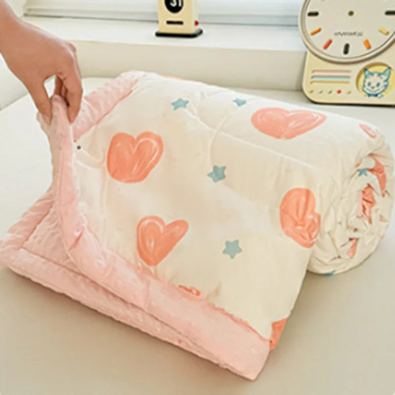 DecorBites™ Cartoon Pattern Summer Comforter: Skin-Friendly Breathable Quilt for Kids & Adults