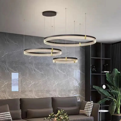 DecorBites™ Black Acrylic LED Pendant Light for Modern Home Decor