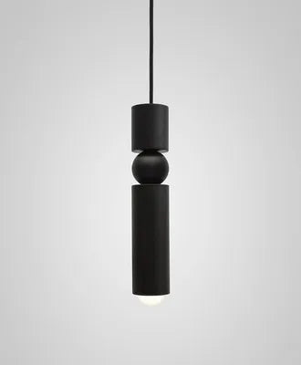 DecorBites™ Black Gold LED Tube Pendant Lamp for Home Shop Glass Chandelier
