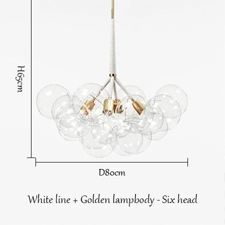 DecorBites™ Bubble Chandelier: High Quality LED Lighting for Bedroom and Lounge