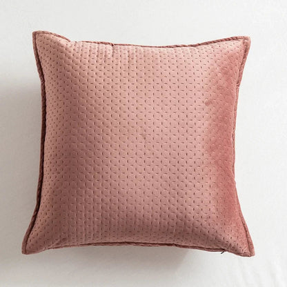 DecorBites™ Fringed Velvet Cushion Cover Solid Pillow for Home Decor Sofa Bed