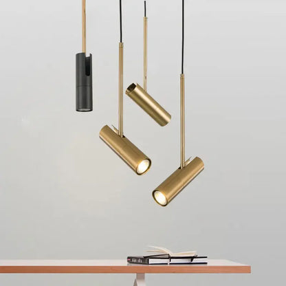 Minimalist Adjustable GU10 Pendant Light in Black or Gold