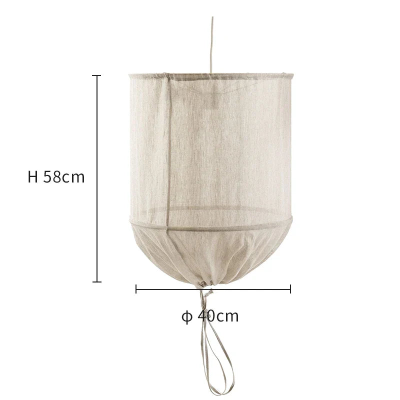 Lámpara colgante de tela de lino Decorbites™: Elegante candelabro de tela bohemia para hogar, restaurante, hotel