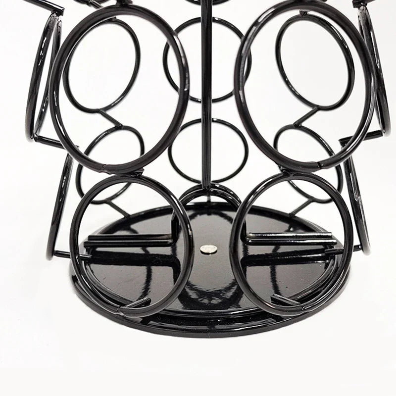 DecorBites™ Dolce Gusto Capsule Rack: Rotatable Metal Pod Holder Display Shelf for 35 Capsules