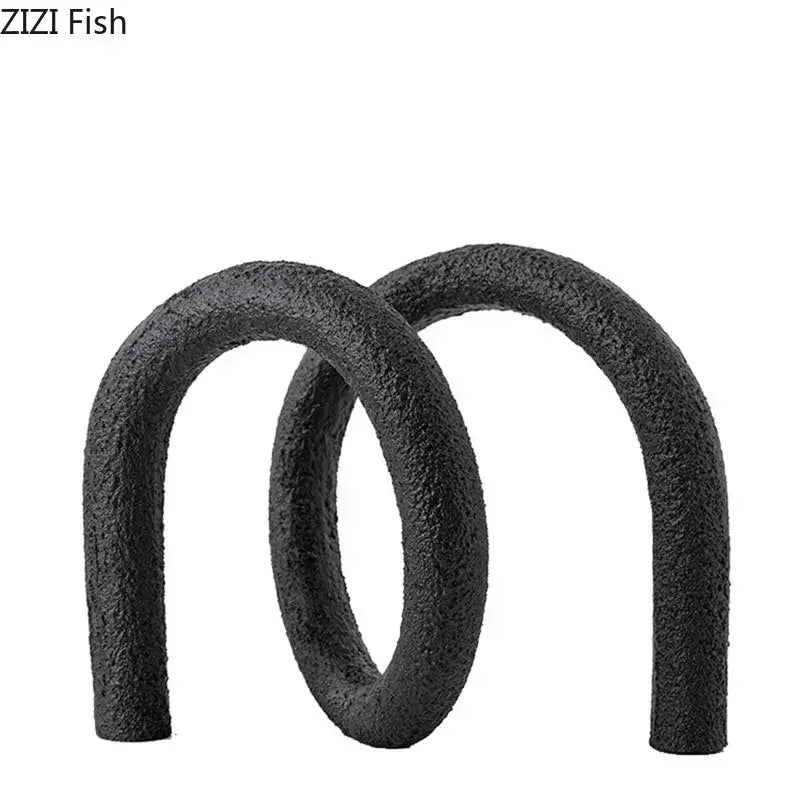 ديكور بايتس™ - منحوتة عقدة ملتوية تجريدية لجماليات ديكور الغرفة