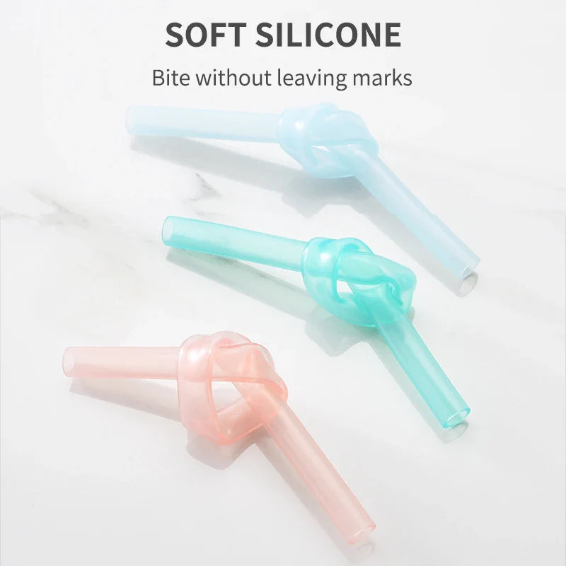 مجموعة من 6 ماصات سيليكون قابلة لإعادة الاستخدام من DecorBites™ مع فرشاة تنظيف - إكسسوارات حفلات صديقة للبيئة