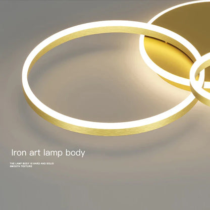 Lámpara colgante de techo con anillos LED DecorBites™ - Iluminación minimalista para el hogar