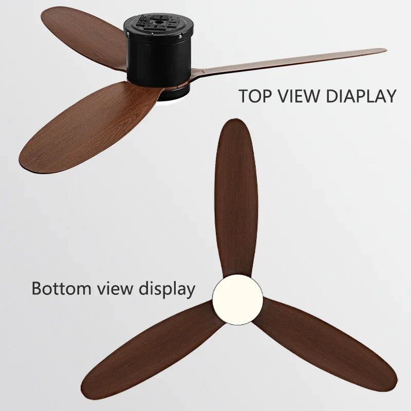 DecorBites™ Black DC Ceiling Fan Light with Remote Control and LED Chandelier